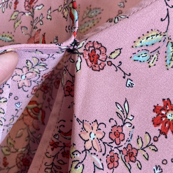 Sanctuary Faux Wrap Pink Floral Spring Summer Top, M - Picture 5 of 11